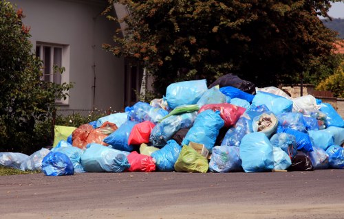 Recycling bins and waste management in a Rotherhithe office